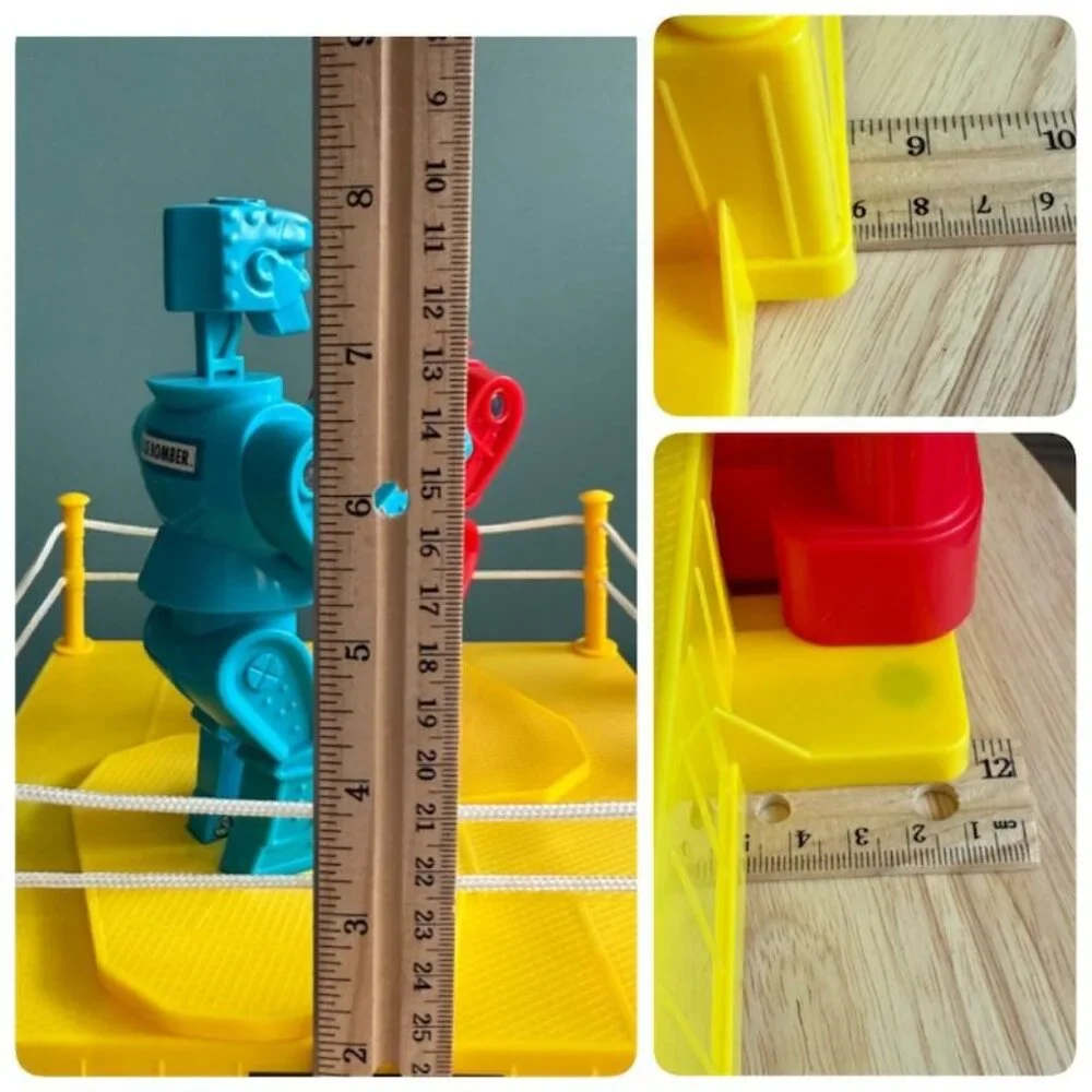 Mattel Rock Em Sock Em Robots Classic Boxing Game With Red & Blue Fighters - Picture 8 of 8